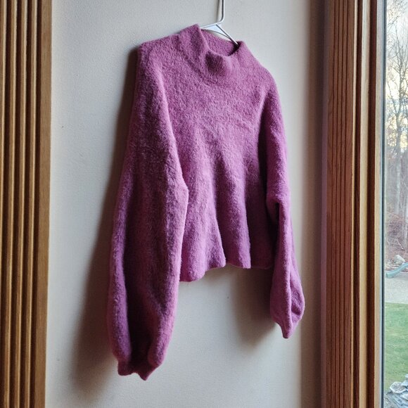 Truth By Republic Pinkish Purple Mock Neck Sweater Size Medium - Picture 3 of 15